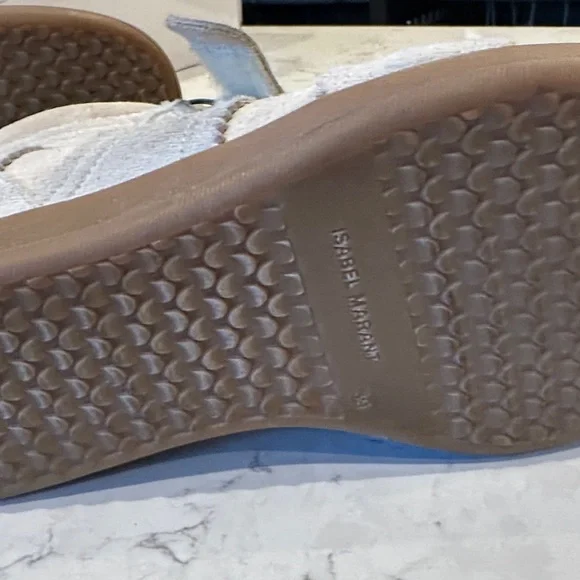 Isabel Marant Cream Suede High-Top Sneakers - Picture 7 of 7